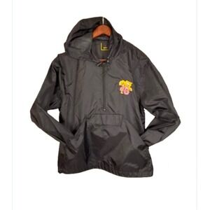 Baru Sports‎ hooded Rain Wind Jacket JC Cat Size M Black long sleeve